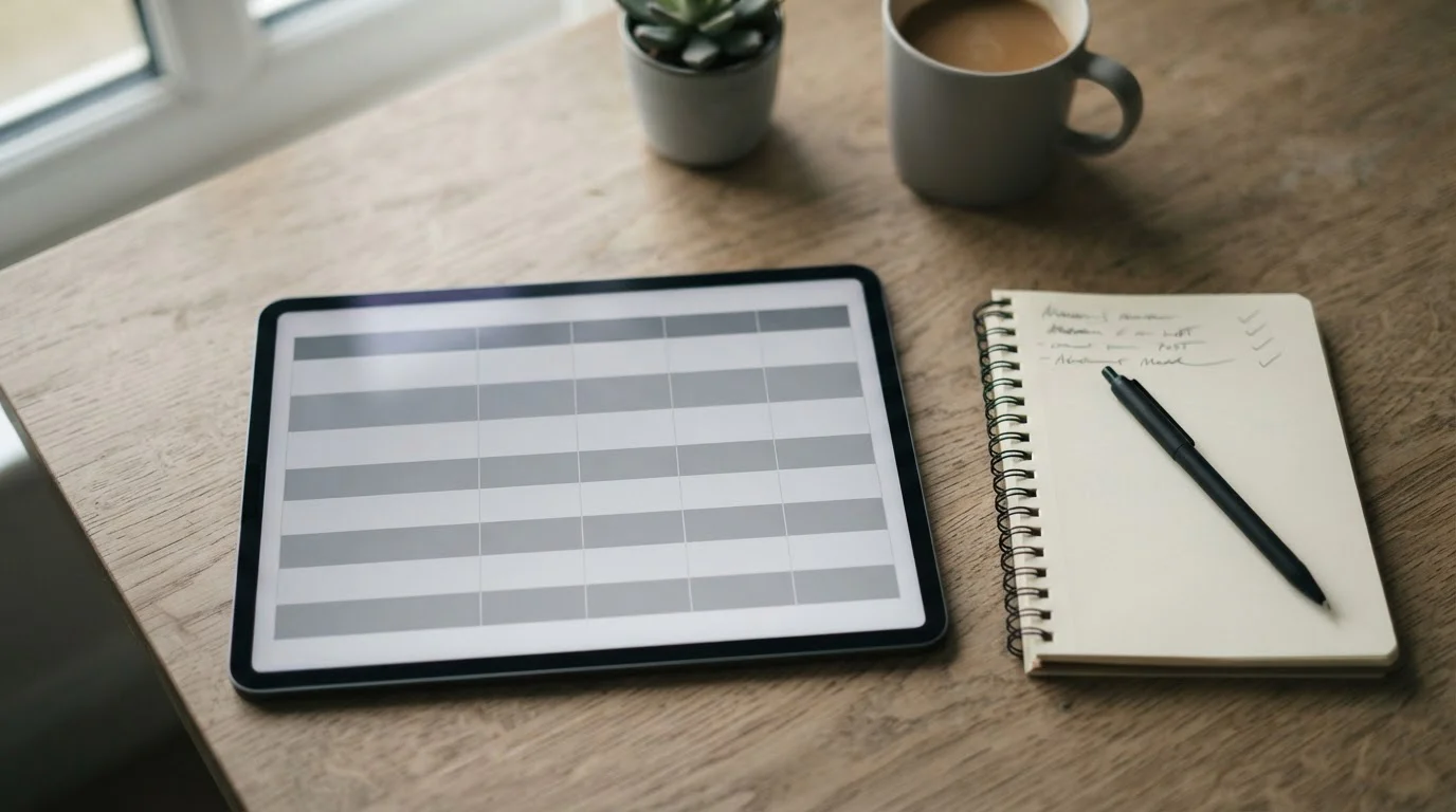 Tabla comparativa de siete operadores con licencia de la DGOJ en una tableta