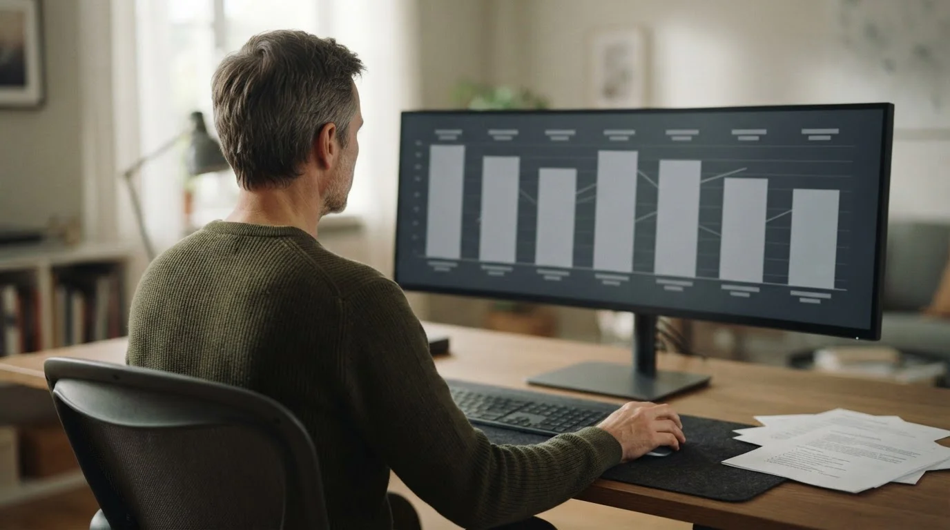 Comparación de condiciones de siete operadores con licencia en un monitor