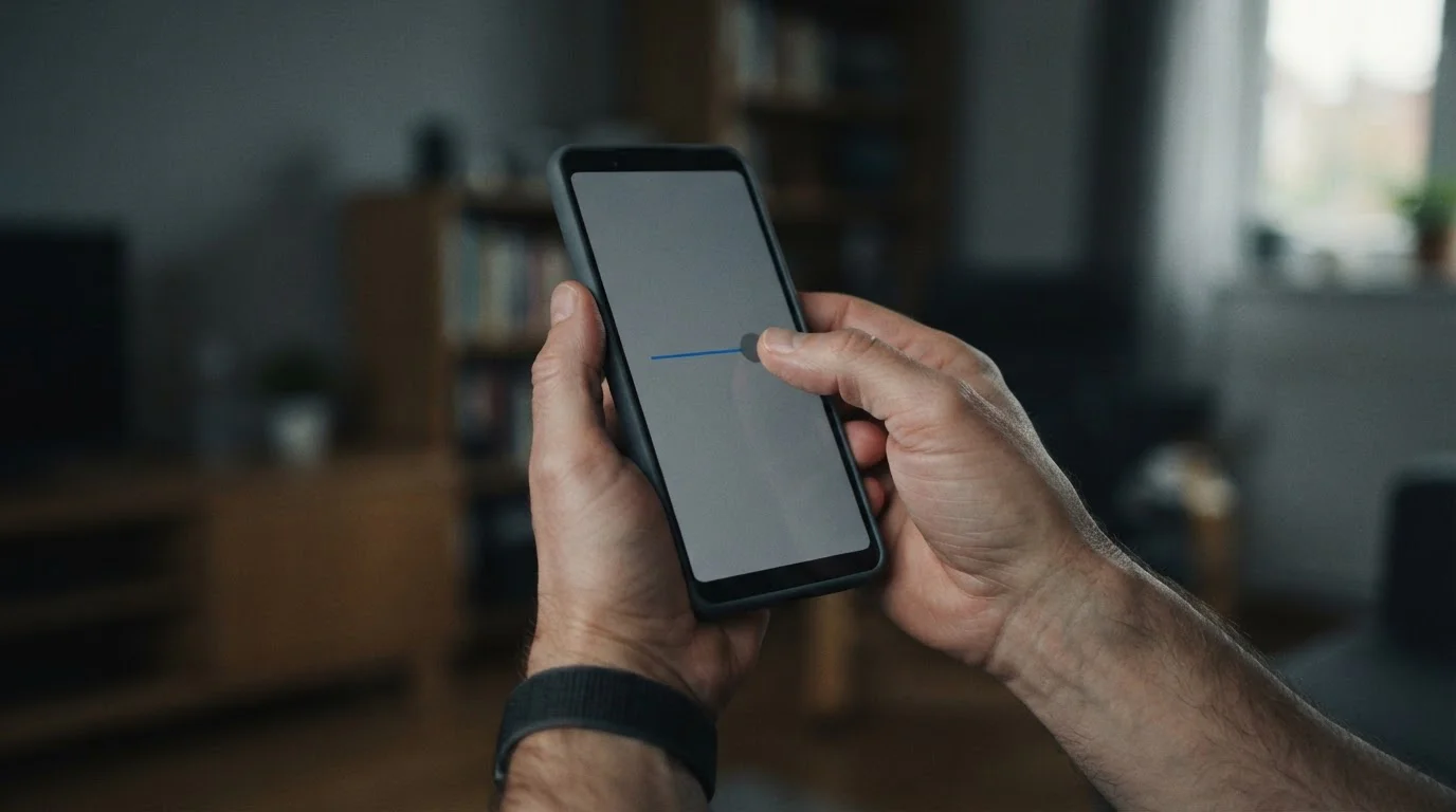 Mano ajusta un límite en el panel de configuración de una app en el móvil
